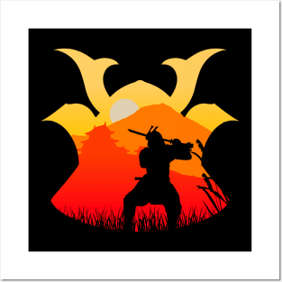 Samurai Sunset Posters and Art